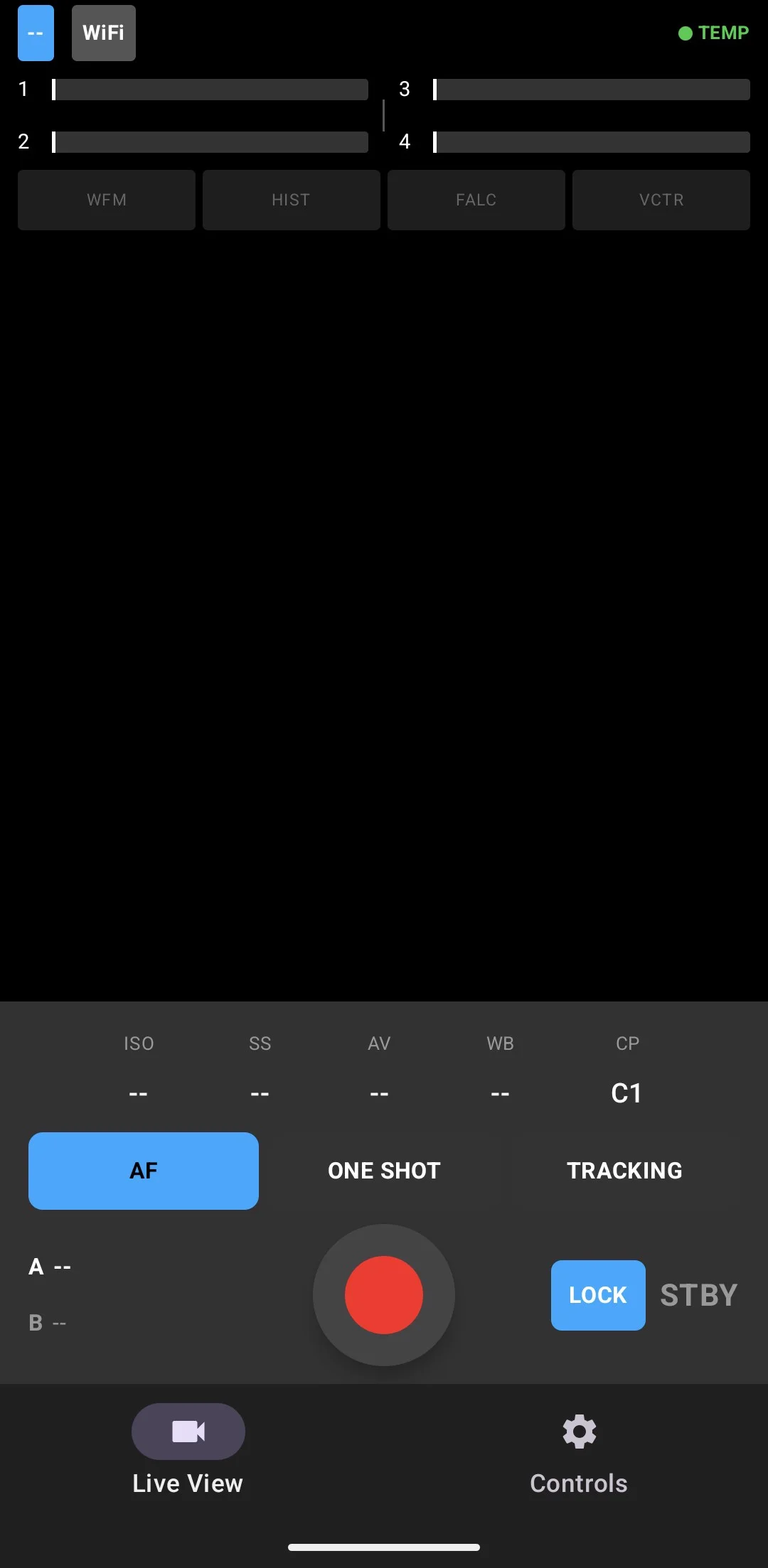 XC Control Live View 畫面